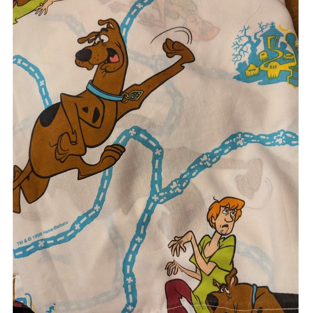 Vtg 1998 Scooby Doo Flat Twin Sheet